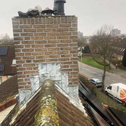 Schoorsteenrenovatie Eindhoven met loodslab